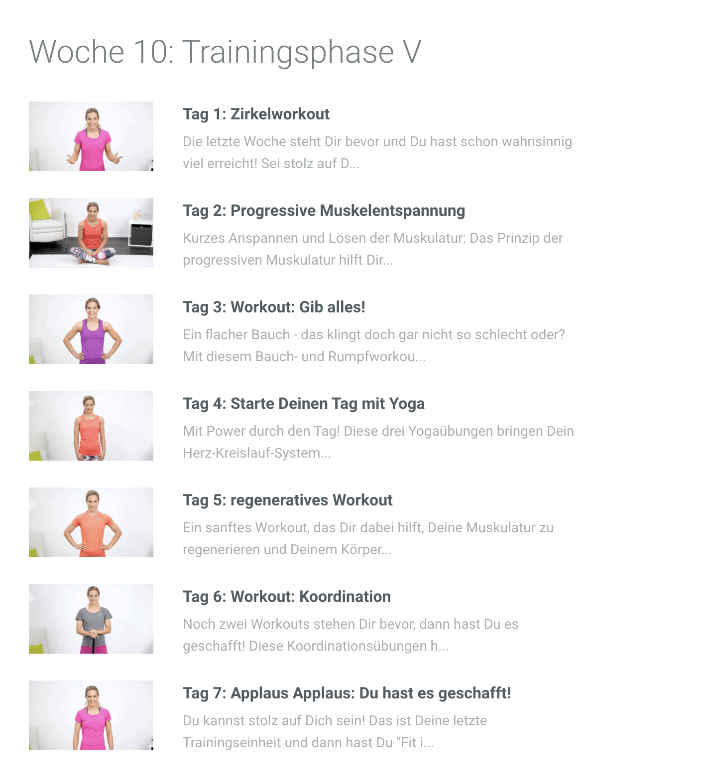 Happy and Fit - FI10 - Woche 10