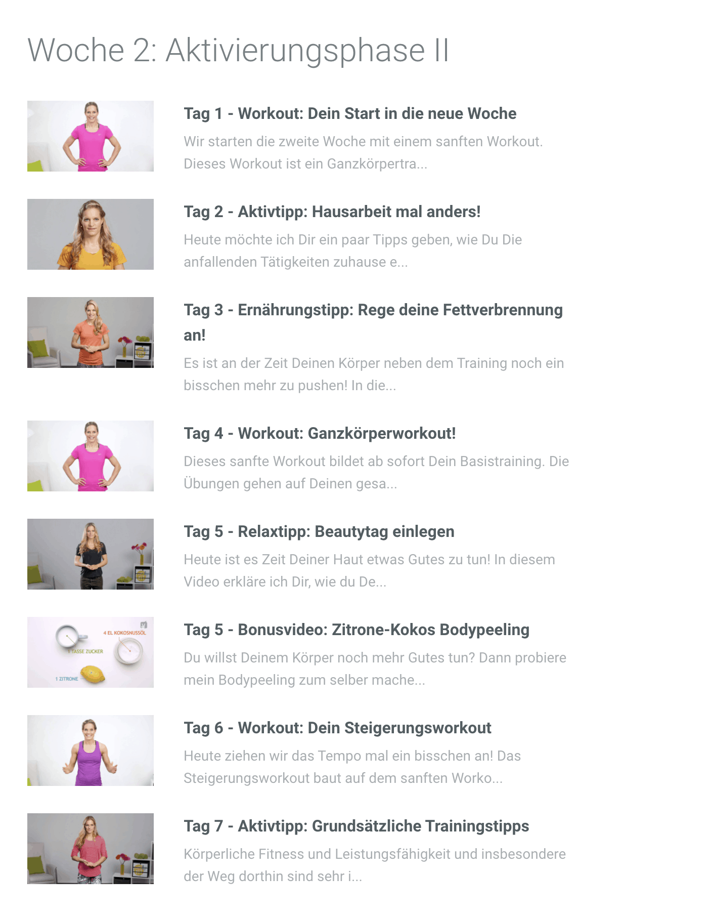 Happy and Fit - FI10 - Woche 2