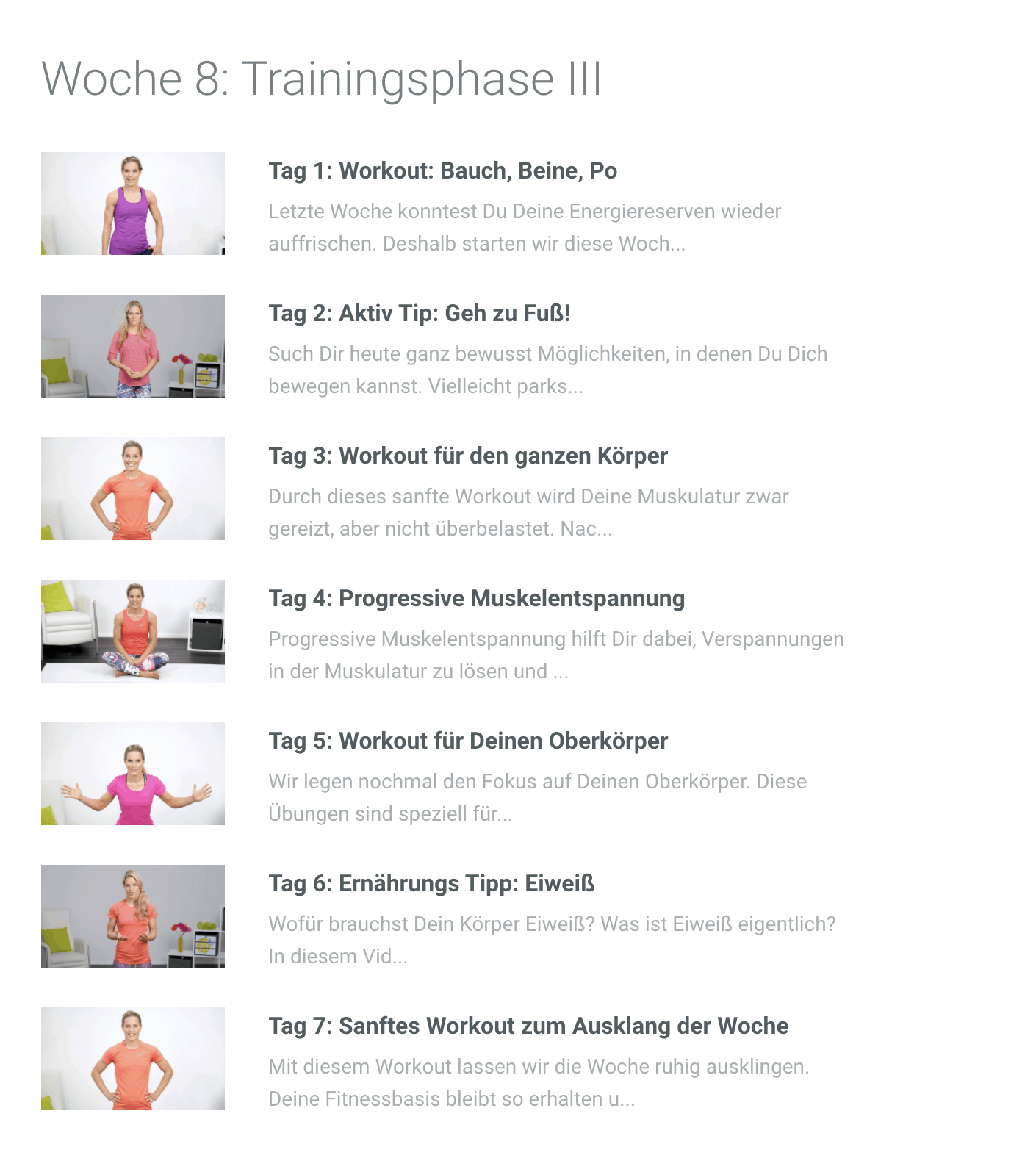 Happy and Fit - FI10 - Woche 8